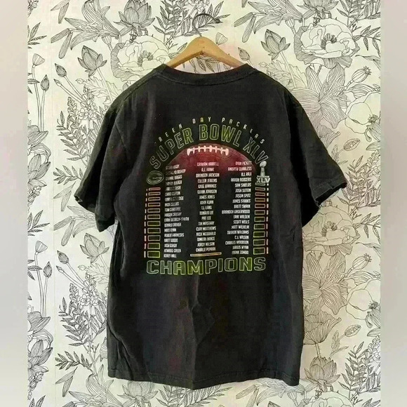 Green Bay Packers Superbowl XLV Champions T-Shirt L - Picture 3 of 3